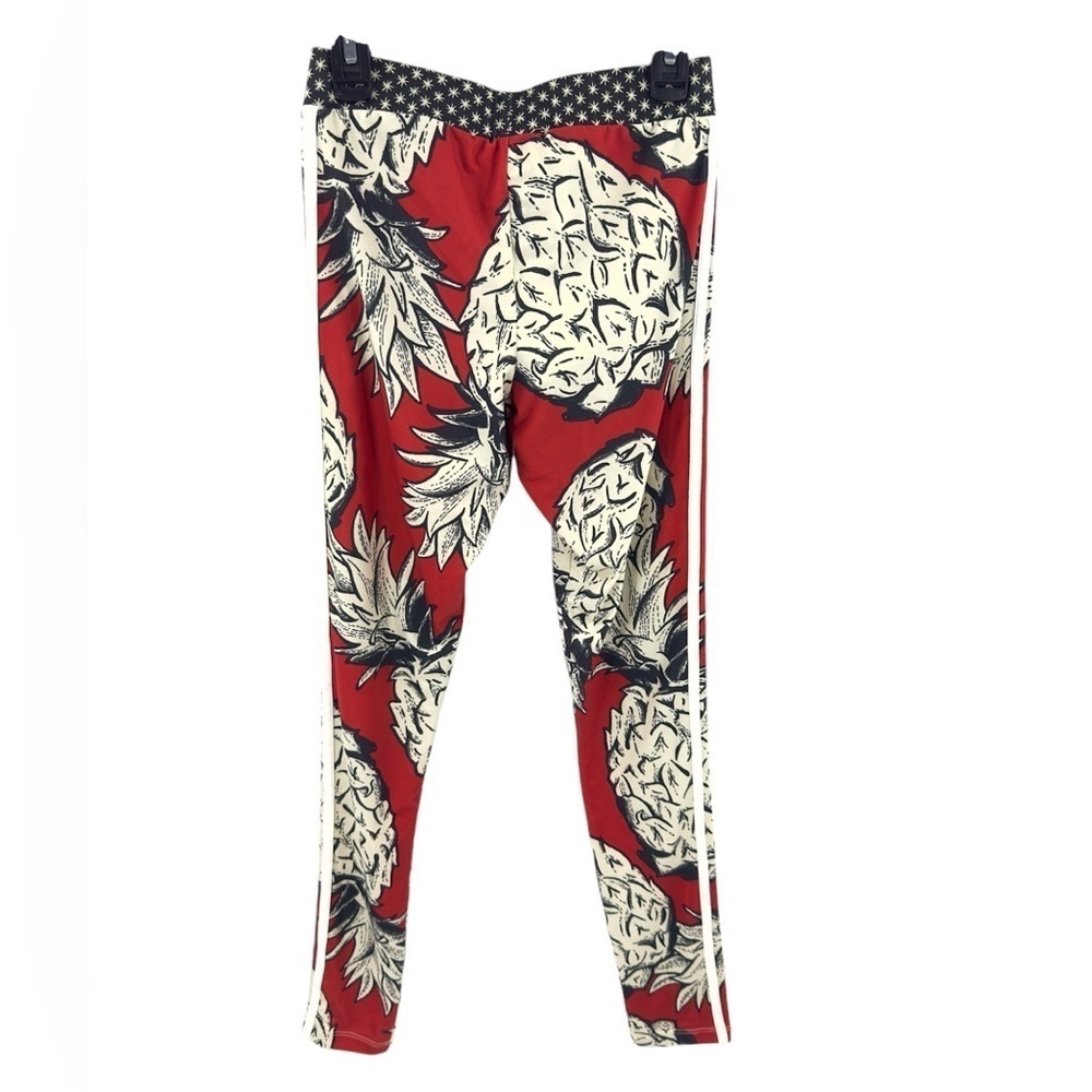 Farm Rio X Adidas Tropical Pineapple Leggings Womens XS Stretch Yoga Pilates Gym - Picture 4 of 14